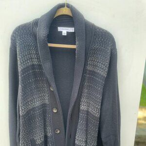 Calvin Klein Shawl Black Patterned Collar Cardigan